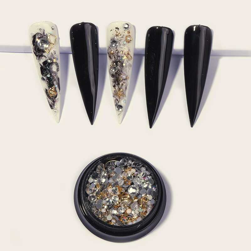 

1box Rhinestone Nail Art Decoration, Silver