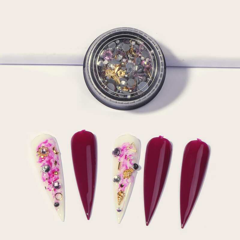 

1box Shell Shaped Nail Art Decoration, Multicolor