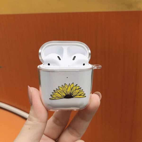 

Прозрачный чехол с цветочным узором для Airpods