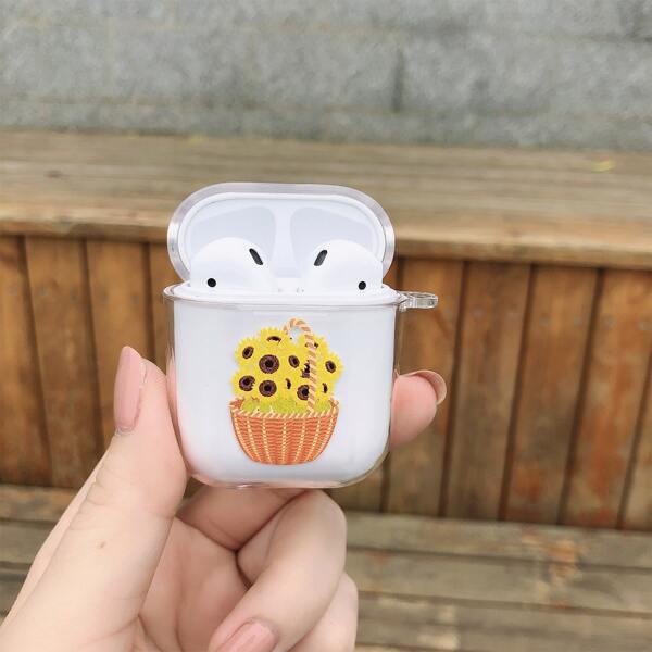 

Sunflower Pattern Clear Case For Airpods
