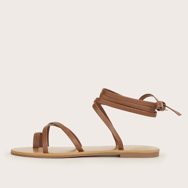 

Minimalist Thong Sandals, Brown