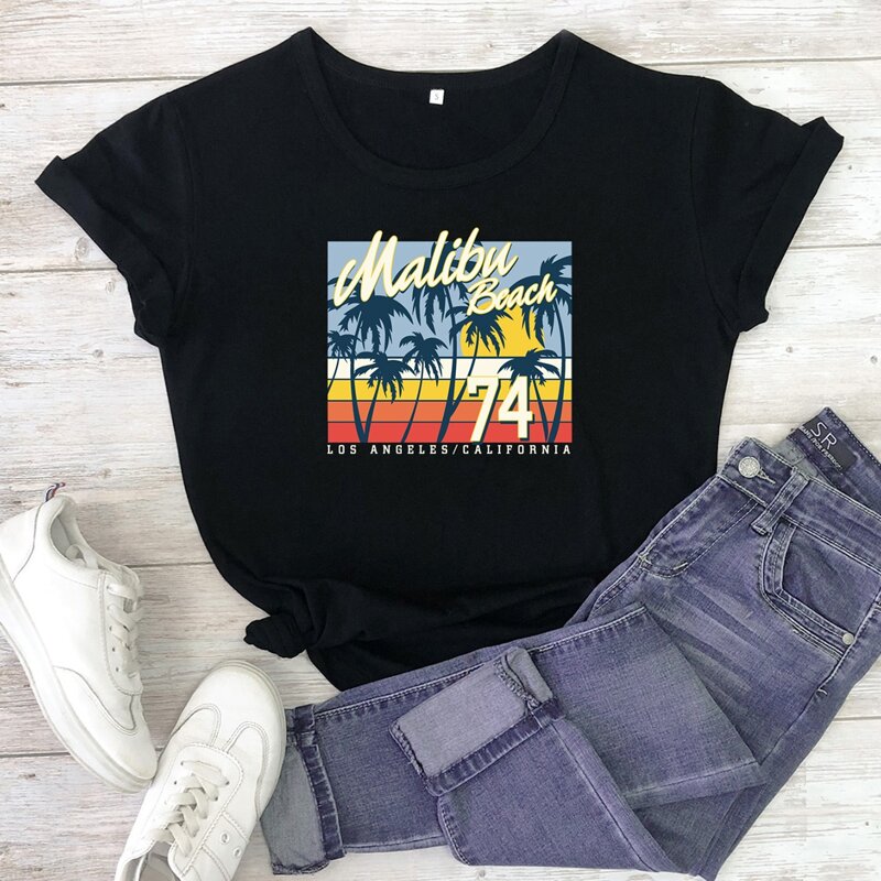

Letter Tropical Graphic Tee, Black