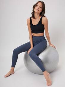 SHEIN Sujetador deportivo de soporte medio - Negro - Ver 7