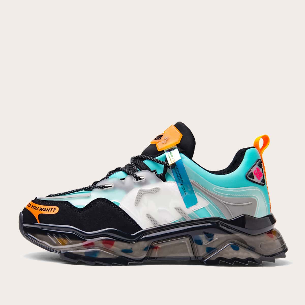 

Guys Colorblock Low Top Chunky Sneakers, Multicolor