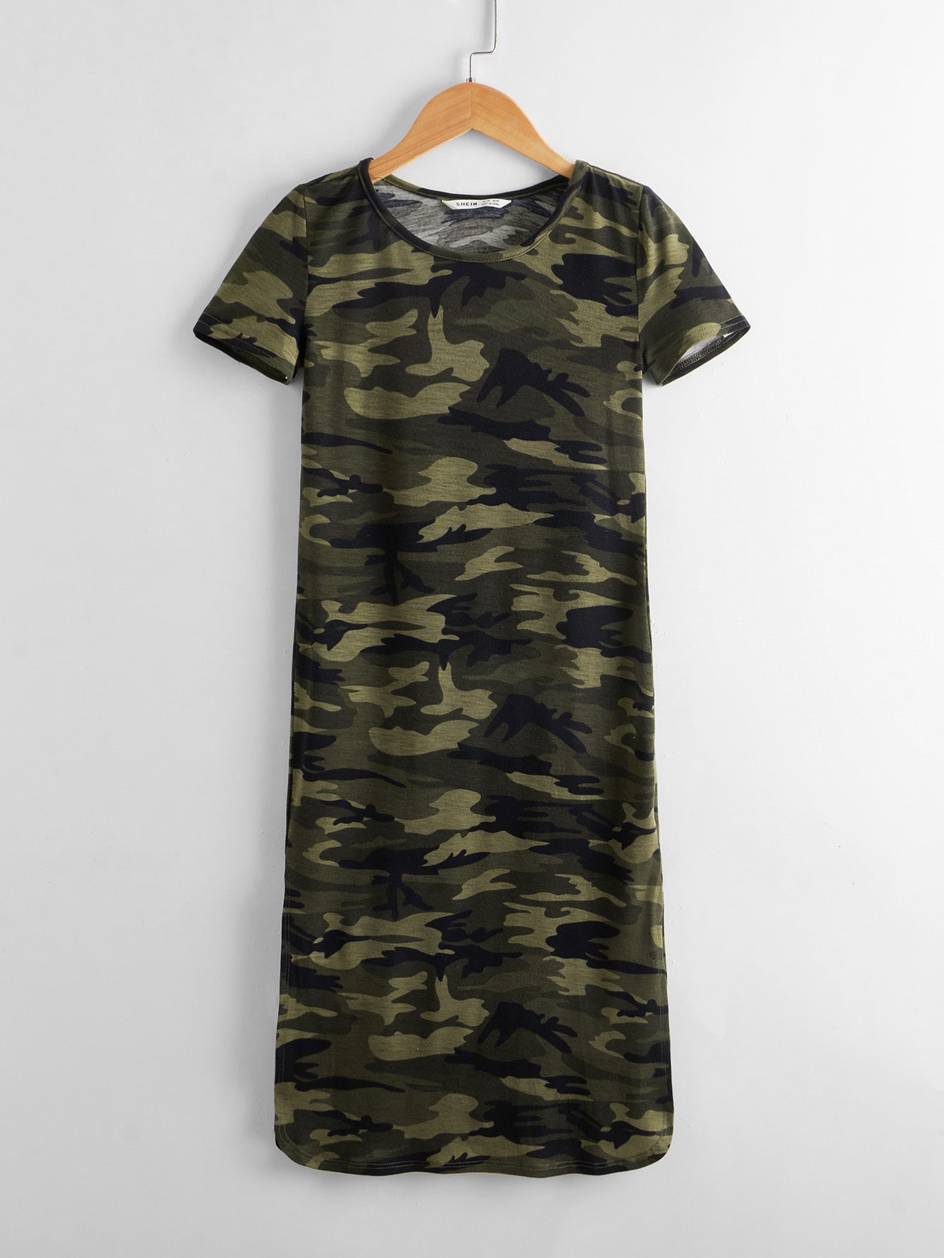 Our Girls Camo Tee Dress is such a vibe - ROMWE