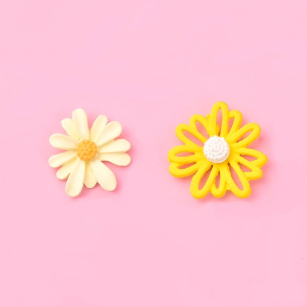 

Girls Flower Decor Stud Earrings, Multicolor