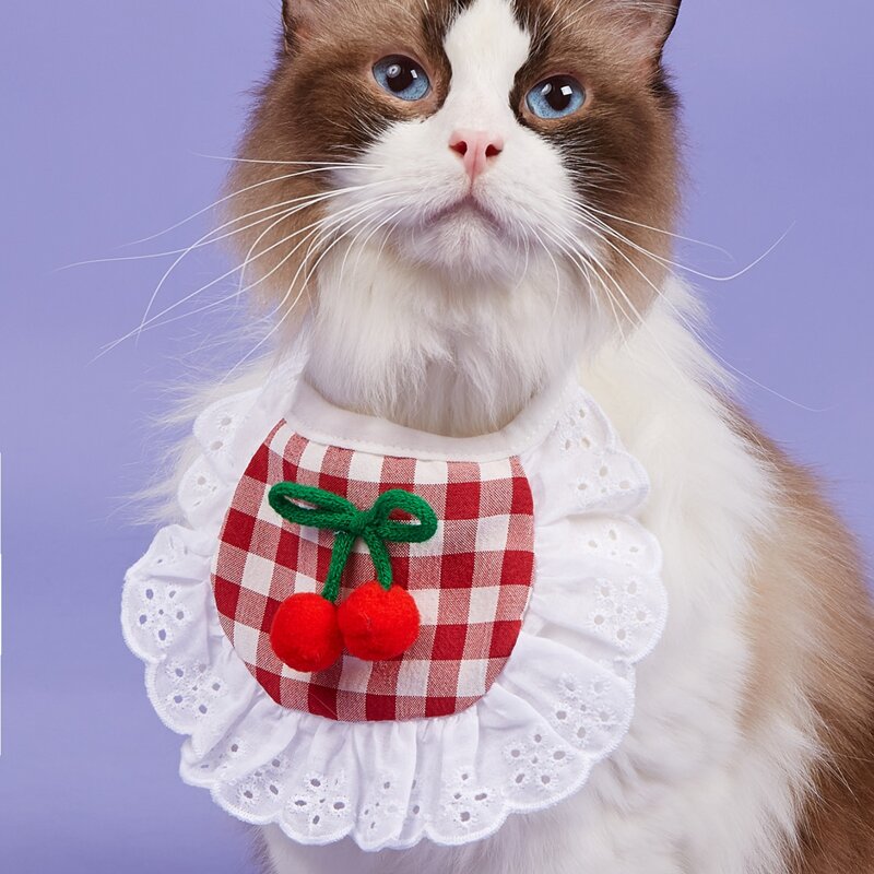 

Cherry Decor Lace Pet Bandana, Multicolor