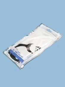 SHENYU Whale Tail Print Silicone Swimming Cap - White - View 3