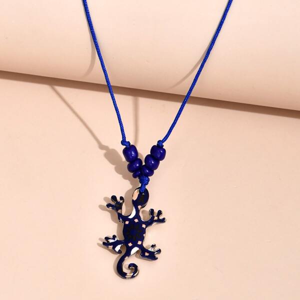 

Toddler Girls Gecko Charm Necklace, Multicolor
