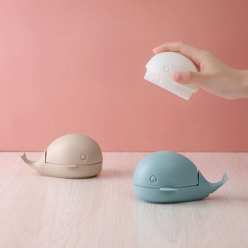 

1pc Whale Shaped Random Pet Cleaning Brush, Multicolor