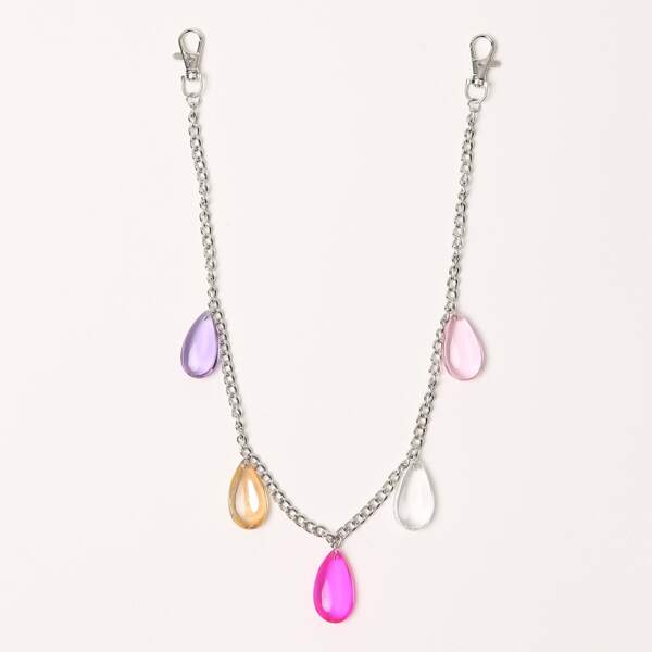 

Bead Pendant Belt Chain, Multicolor