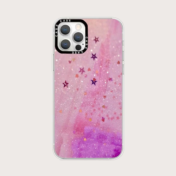 

Star Pattern Phone Case, Pink