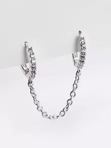 1pc Cubic Zirconia Decor Earring