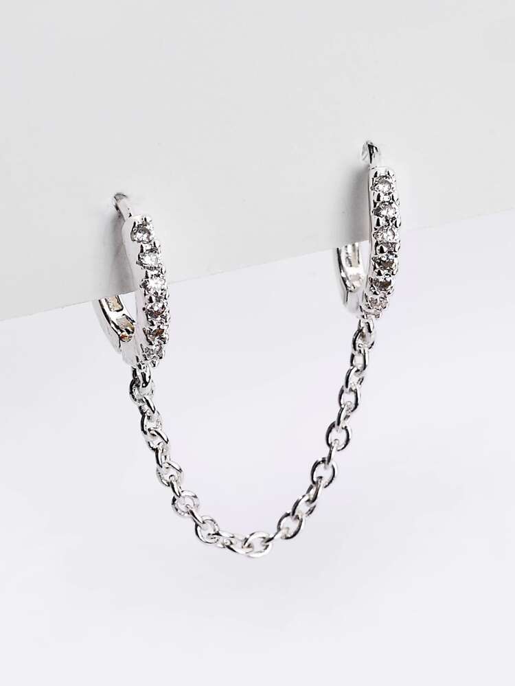 1pc Cubic Zirconia Decor Earring