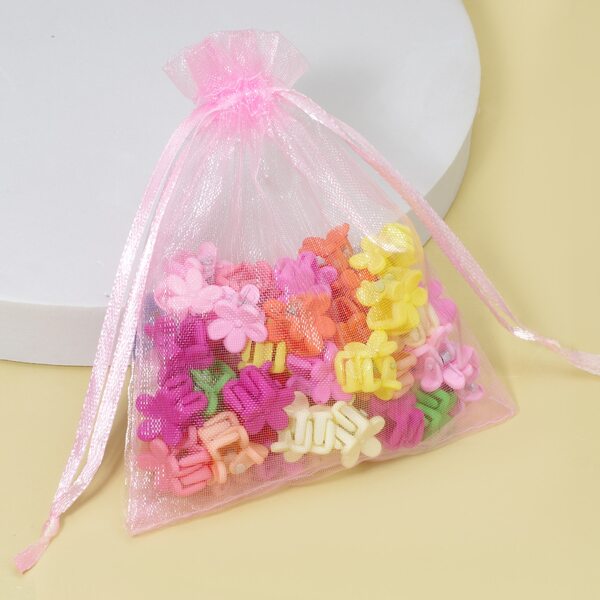 

40pcs Toddler Girls Flower Design Hair Claw, Multicolor