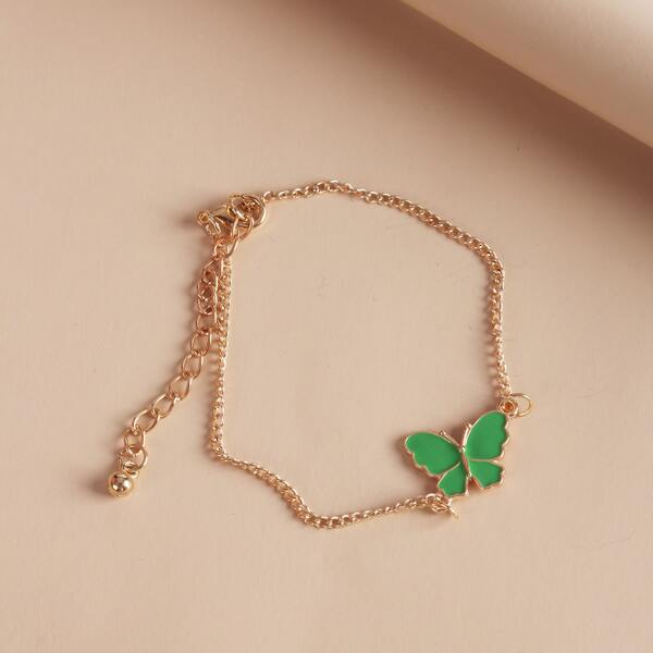 

Butterfly Decor Bracelet, Green