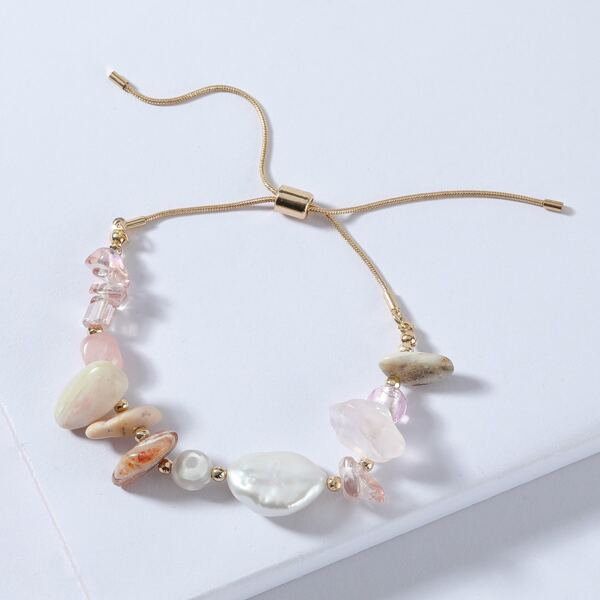 

Faux Pearl Decor Bracelet, Multicolor