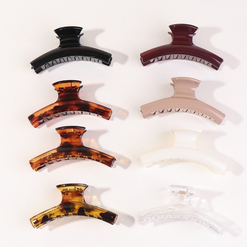 

8pcs Tortoiseshell Pattern Hair Claw, Multicolor
