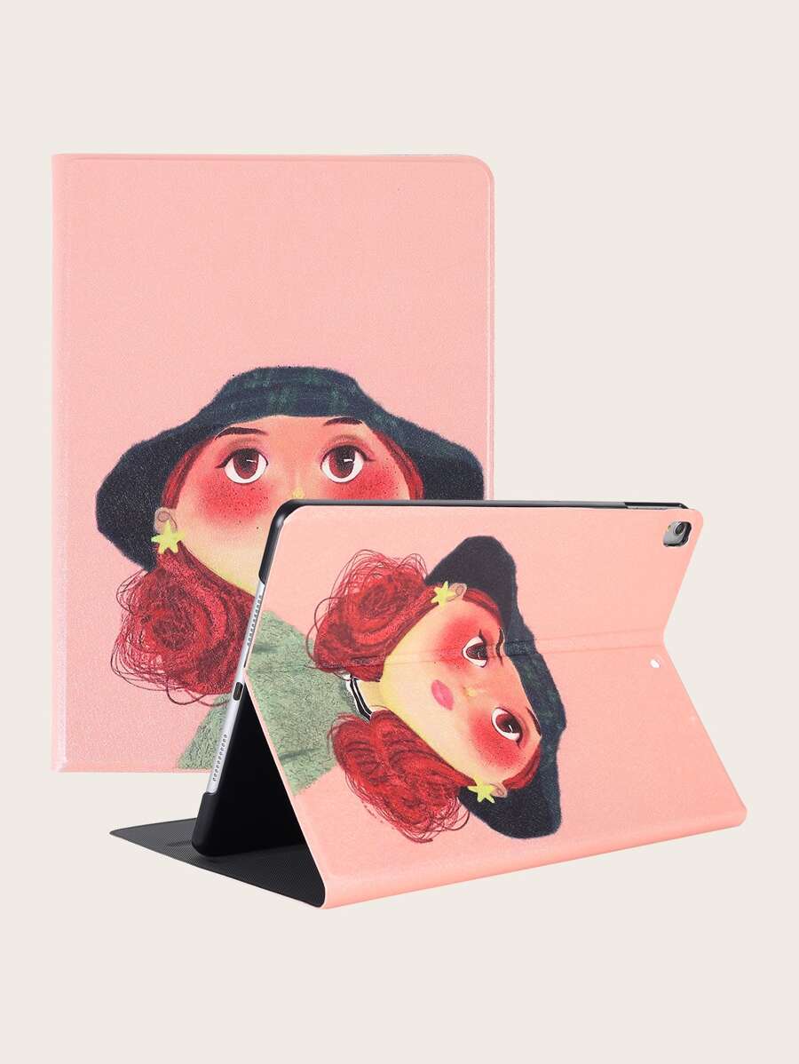 Girl Painted Case Compatible With iPad - Pink - View 1
