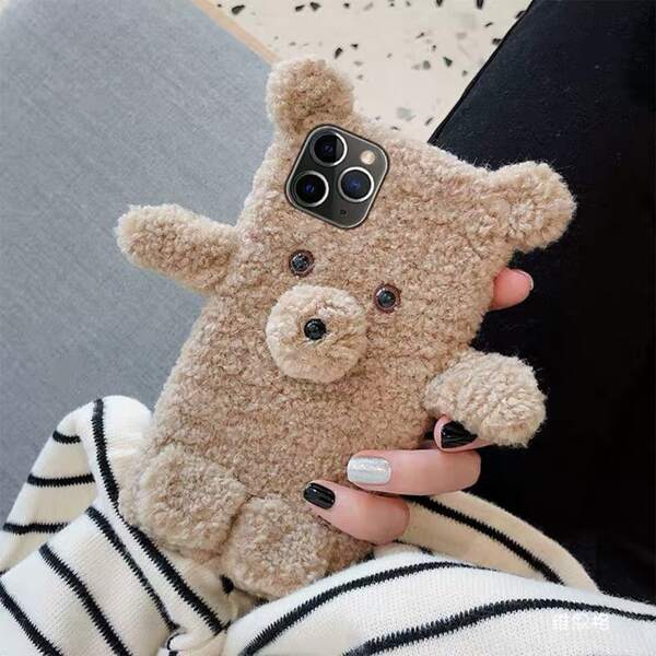 

Plush Bear Design Phone Case, Khaki