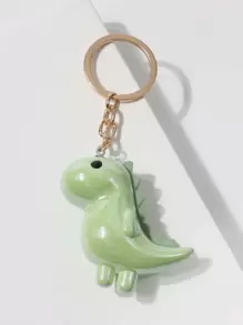 1 pieza Llavero con modelo de dinosaurio lindo, adecuado para accesorios de automóvil, bolso, escuela, gótico, Y2K, Halloween, Día del Maestro, ideas de regalo de Navidad, accesorios de bolso, cordones con portaidentificaciones - Verde - Ver 4