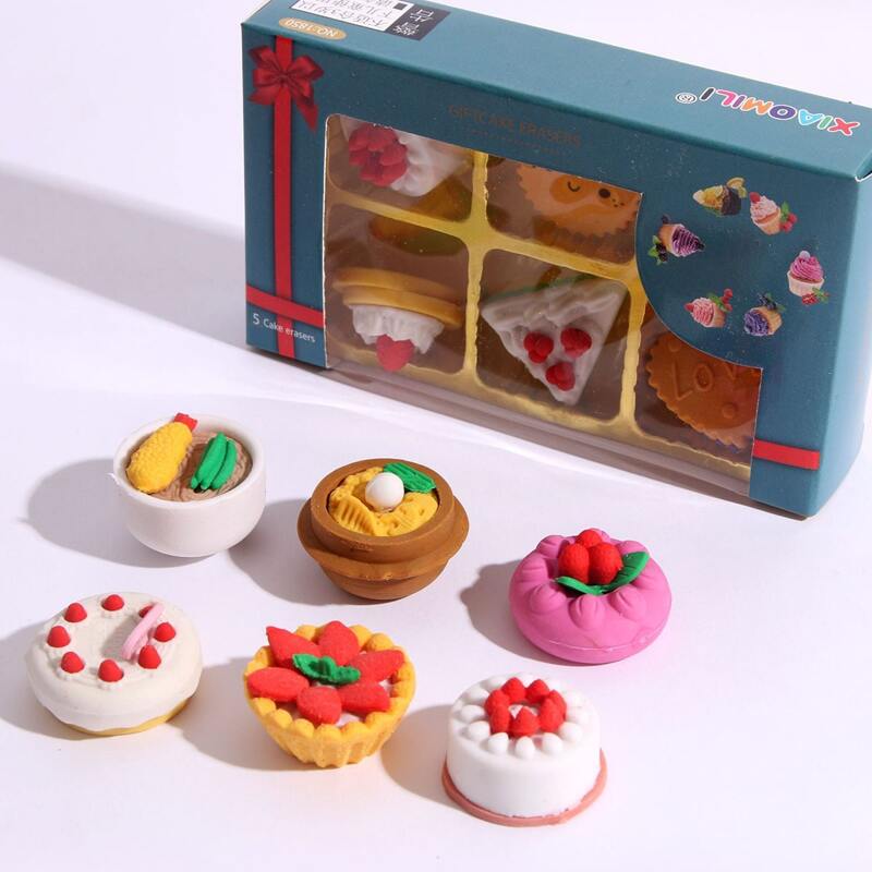 

1set Cake Shaped Random Eraser, Multicolor