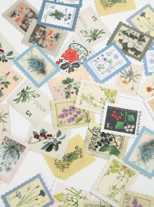 46入組植物圖案貼紙 - 彩色 - 查看 4