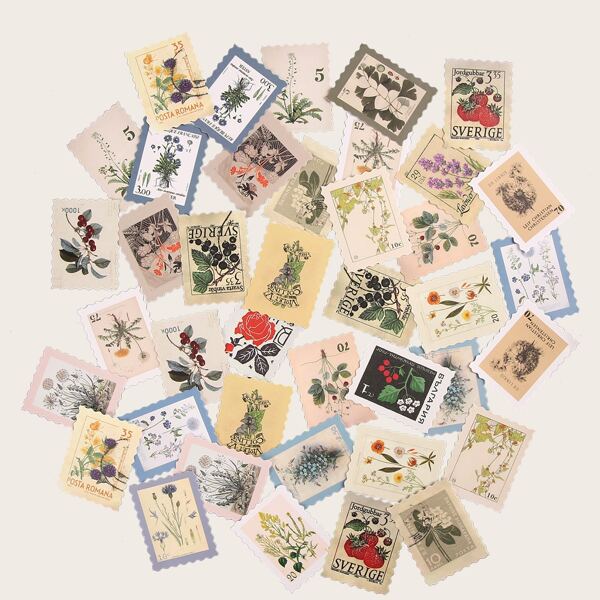 

46pcs Plants Pattern Sticker, Multicolor