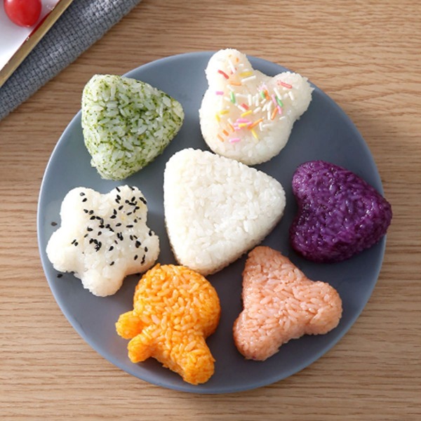 

3pcs Random Shaped Rice Ball Mold, Clear