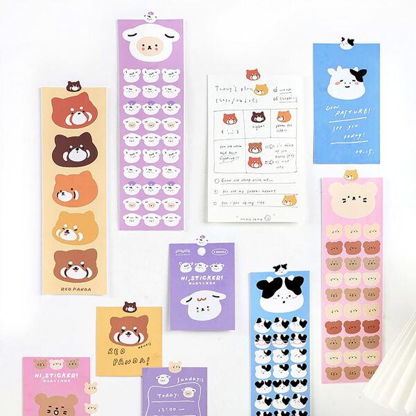 

2sheets Cartoon Graphic Random Sticker, Multicolor