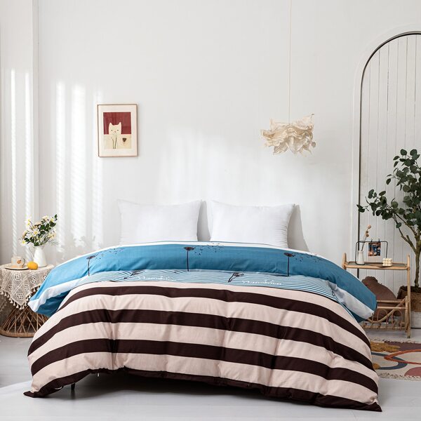 

Striped Pattern Duvet Cover Without Filler, Multicolor