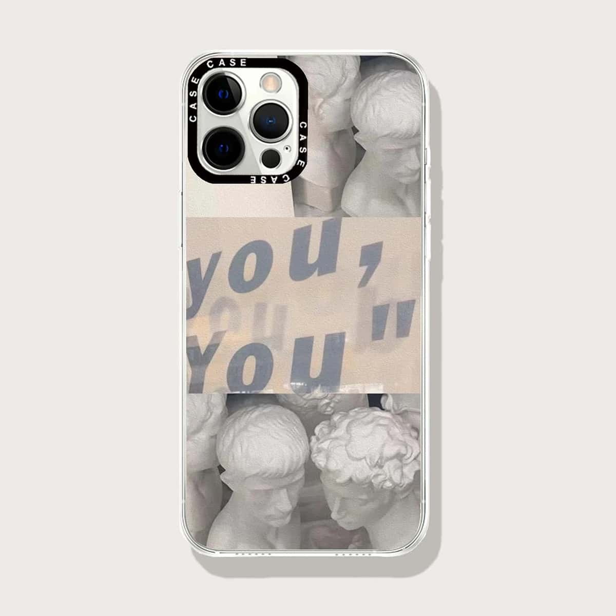 

Plaster Statue Print Phone Case, Multicolor