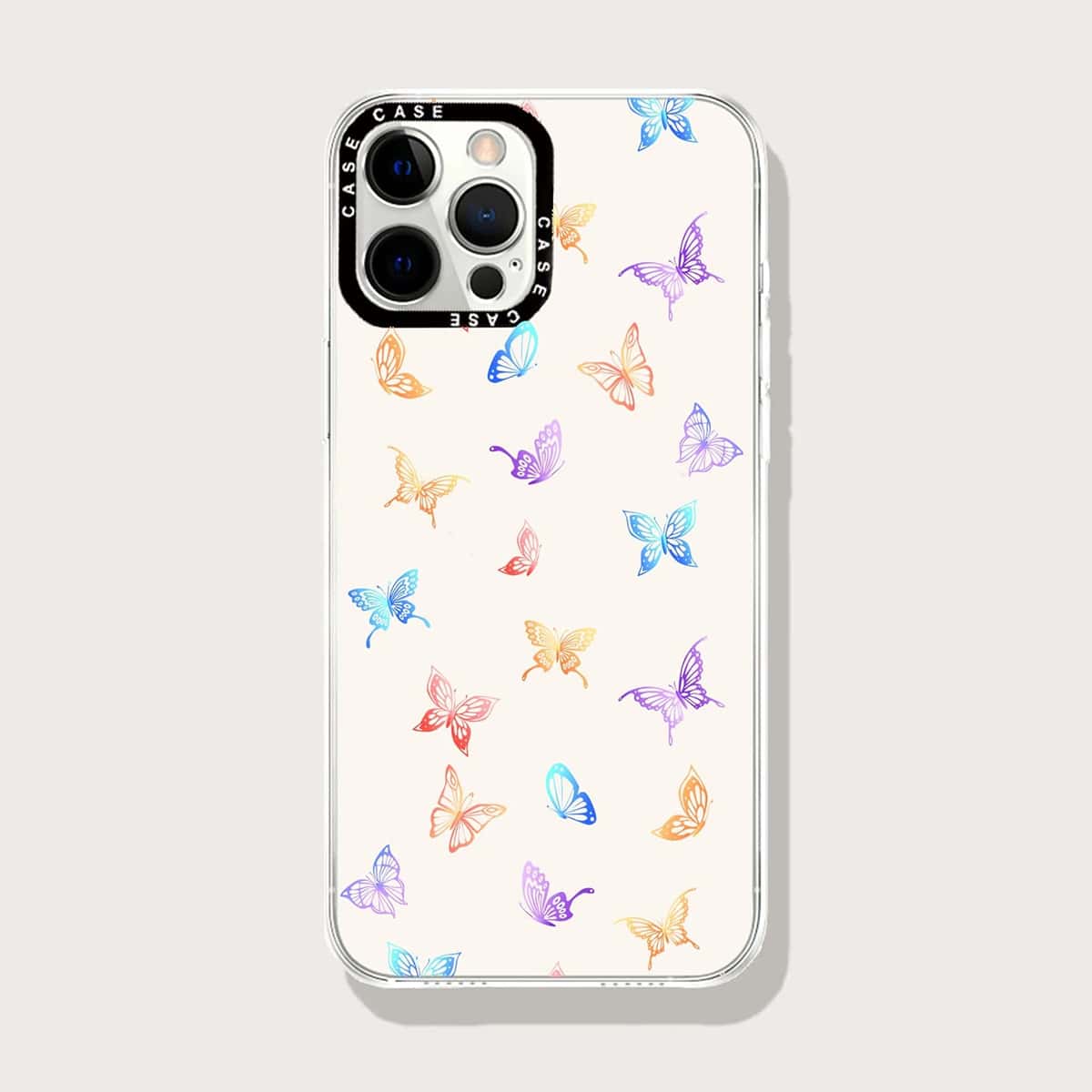 

Butterfly Print Phone Case, Multicolor
