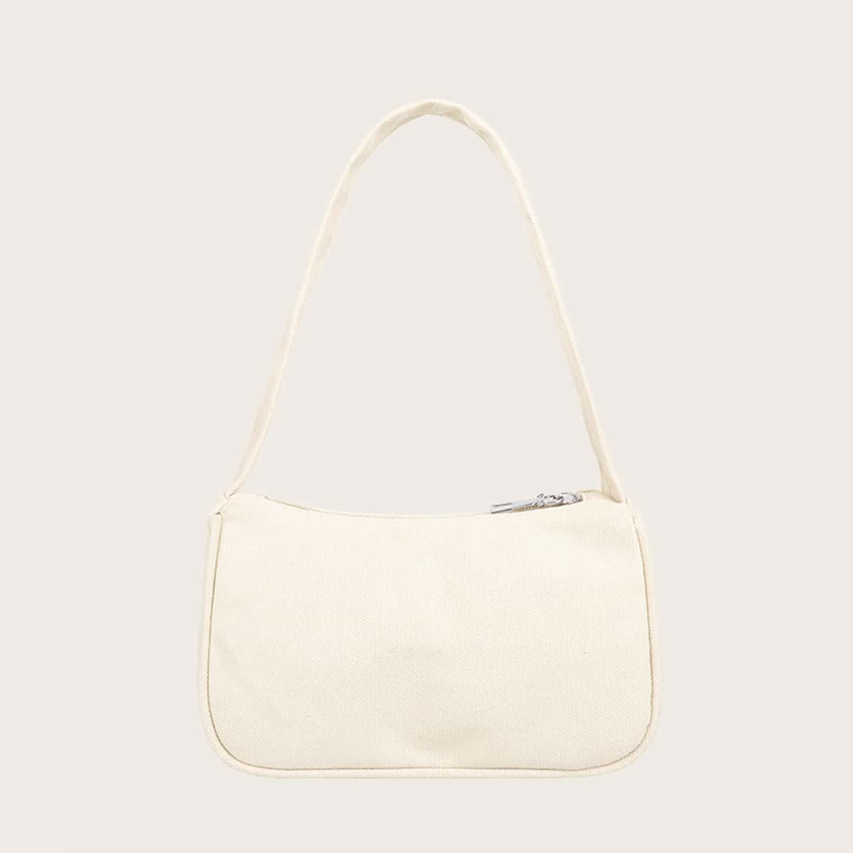 

Solid Baguette Bag, Beige