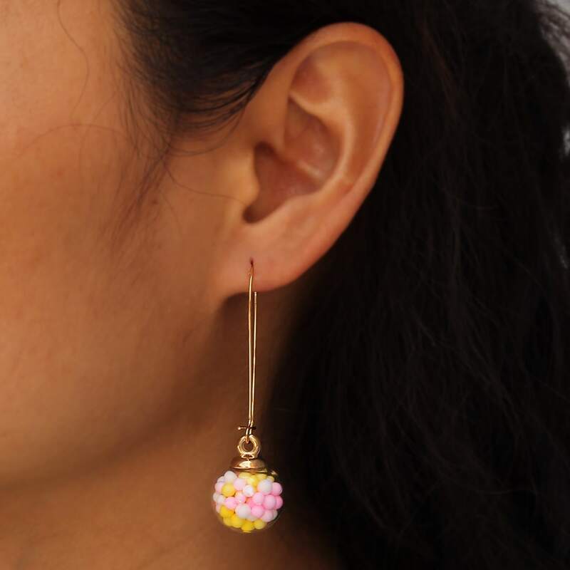 

Colorful Ball Drop Earrings, Multicolor
