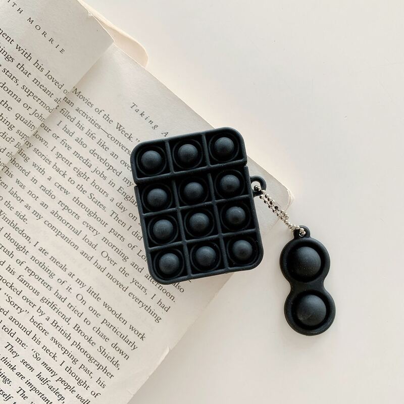 

Stress Relief Decor Airpods Case, Black