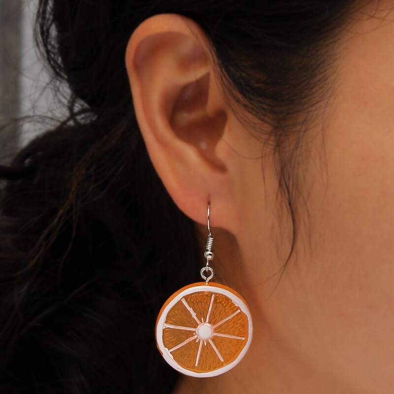 

Fruit Drop Earrings, Orange