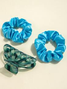 4pcs Hair Accessory Set - Royal Blue - View 5