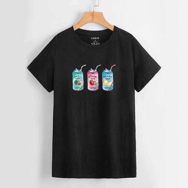 

Juice Print Short Sleeve Tee, Black