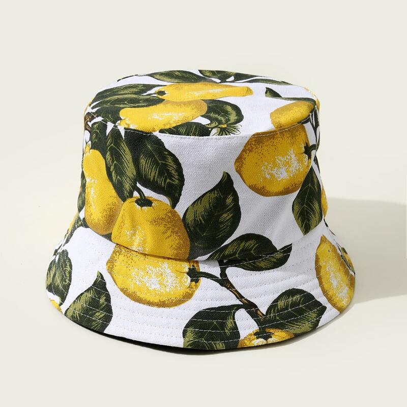 

Fruit Print Bucket Hat, Multicolor