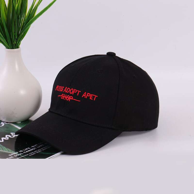 

Guys Slogan Graphic Embroidery Baseball Cap, Black