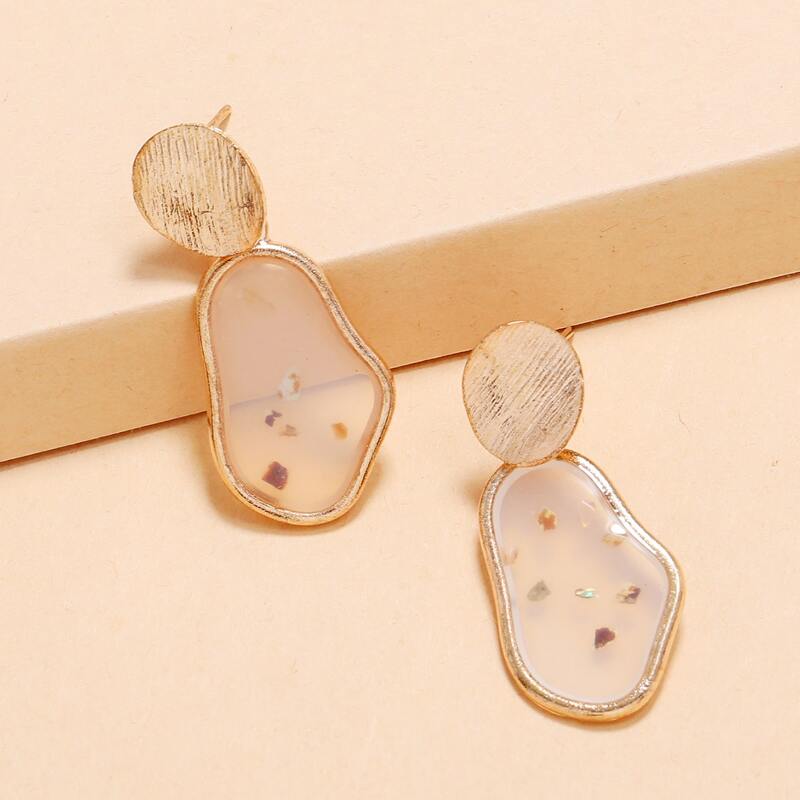 

Geo Charm Drop Earrings, Gold