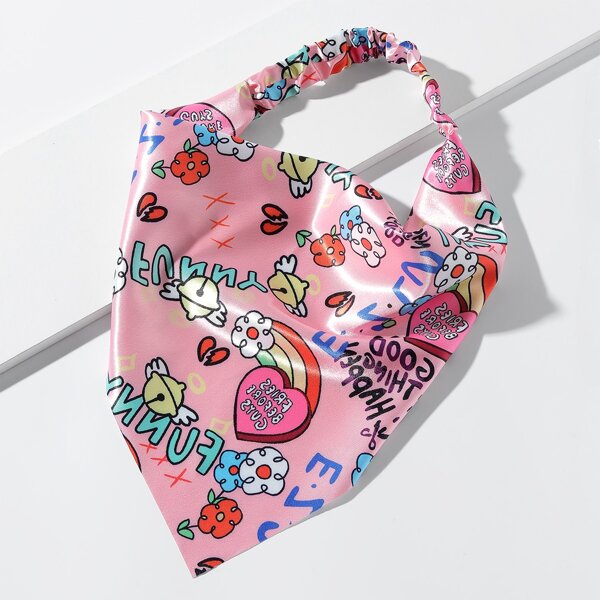 

Heart Print Hair Band, Multicolor