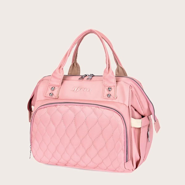 

Quilted Diaper Backpack, Baby pink