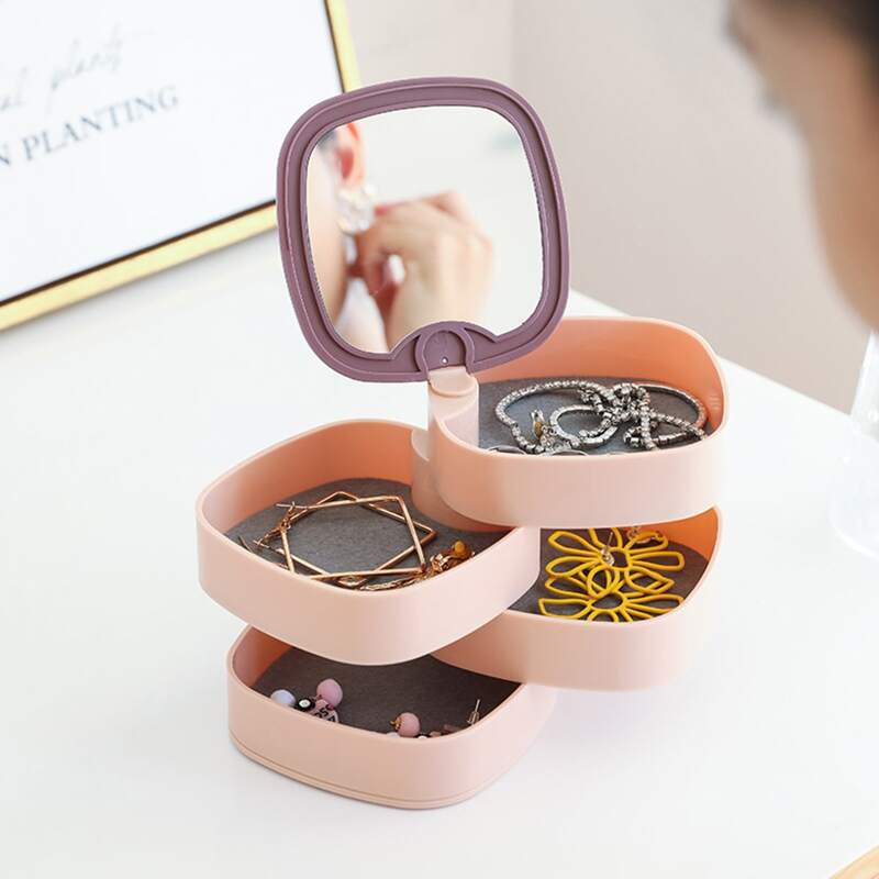 

1pc Random Color Jewelry Storage Box, Multicolor