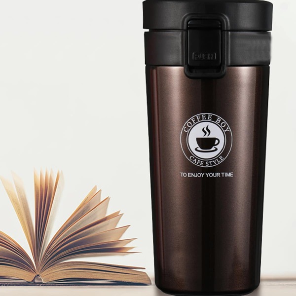 

1pc Portable Coffee Vacuum Cup, Coffee brown