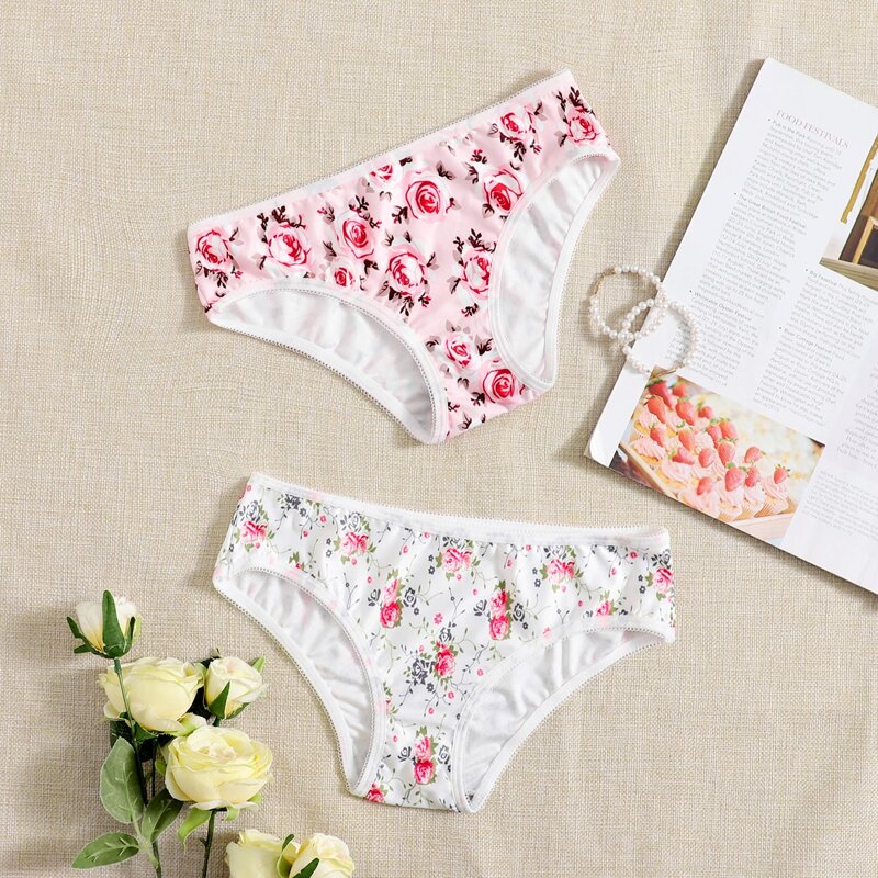 

2pack Floral Print Panty Set, Multicolor