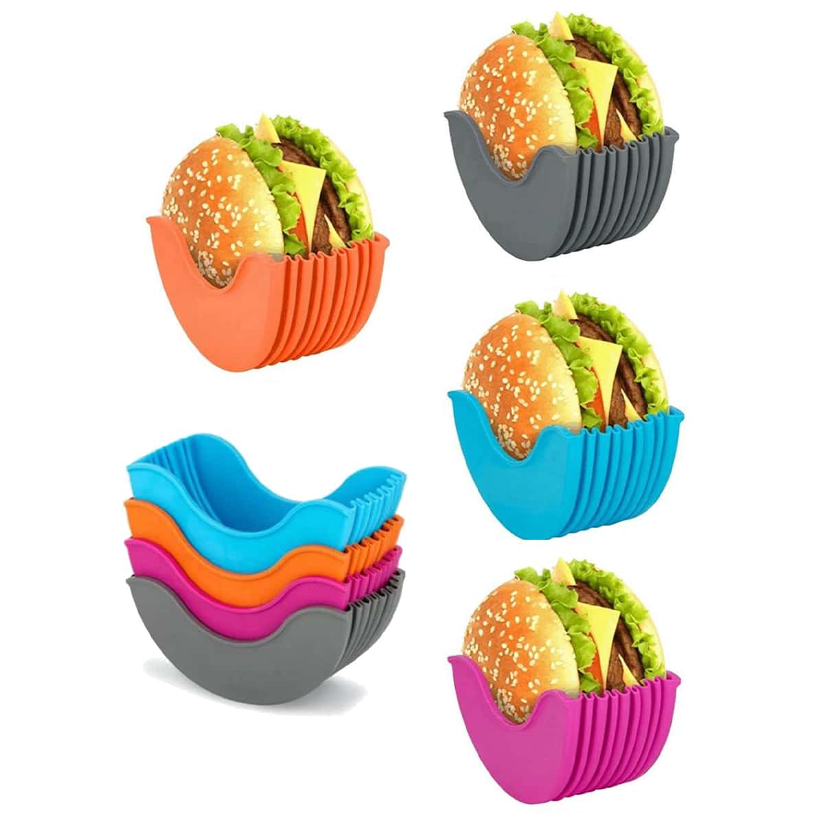 

1pc Random Hamburger Storage Box, Multicolor