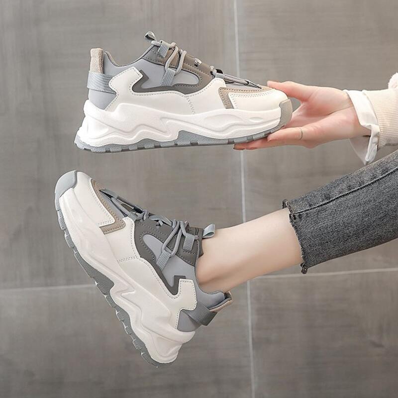 

Colorblock Lace-up Chunky Sneakers, Multicolor