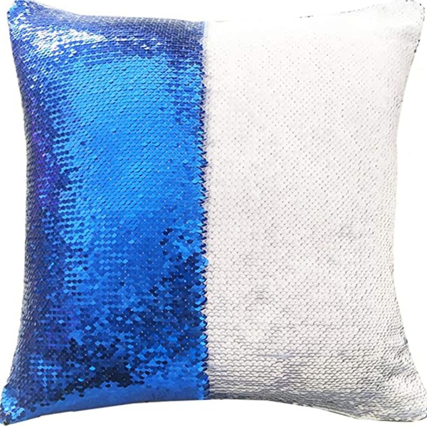 

Sequin Cushion Cover Without Filler, Blue